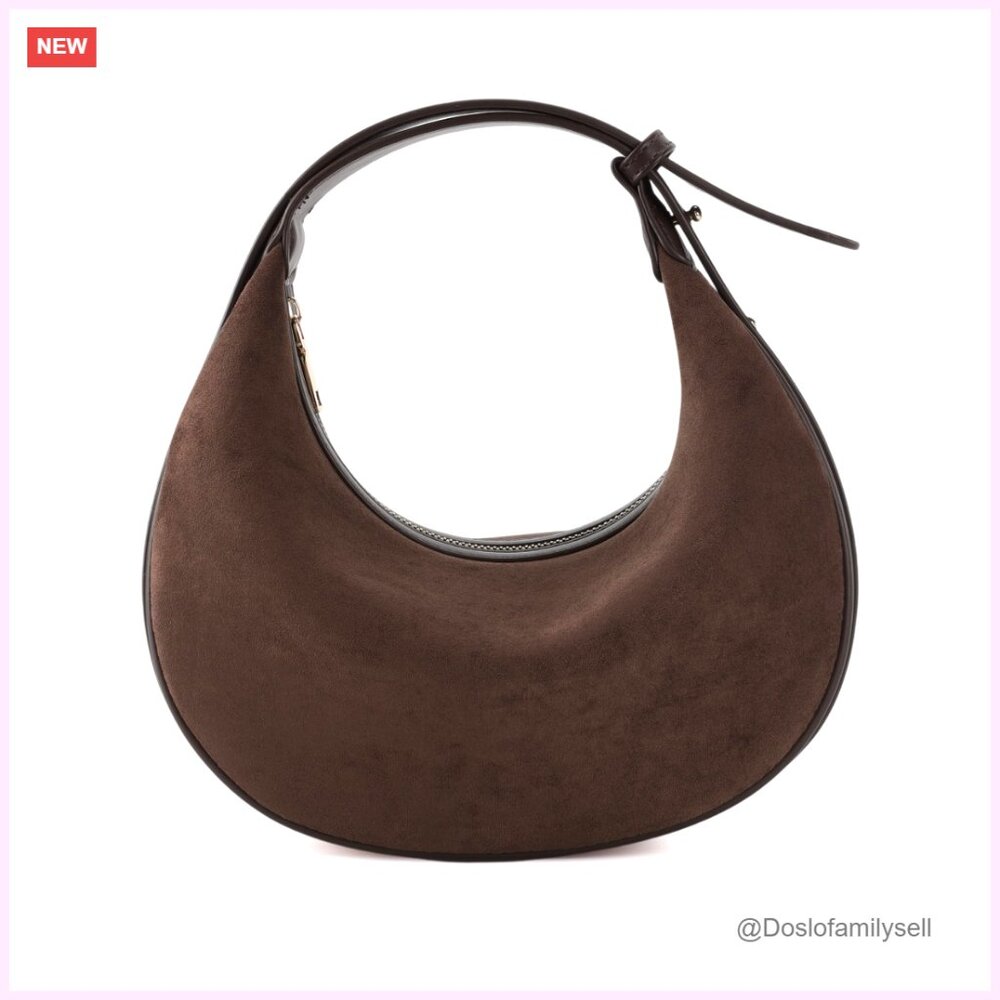 Suede Crossbody Bag Vintage Hobo Tote Adjustable Strap Casual Chic Shoulder
